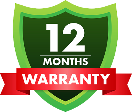 12 Months warranty logo