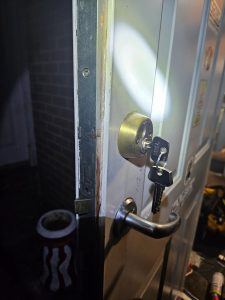 Late night call out for a lock change on a commercial building