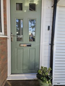 Newly installed front door handle